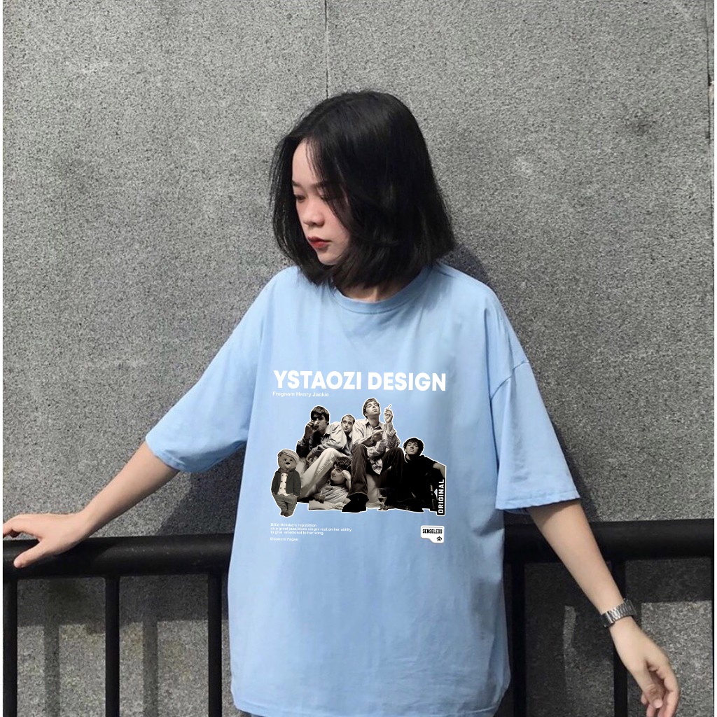 Áo Thun tay lỡ, áo phông unisex YSTAOZI DESIGN cotton thấm hút mồ hôi.