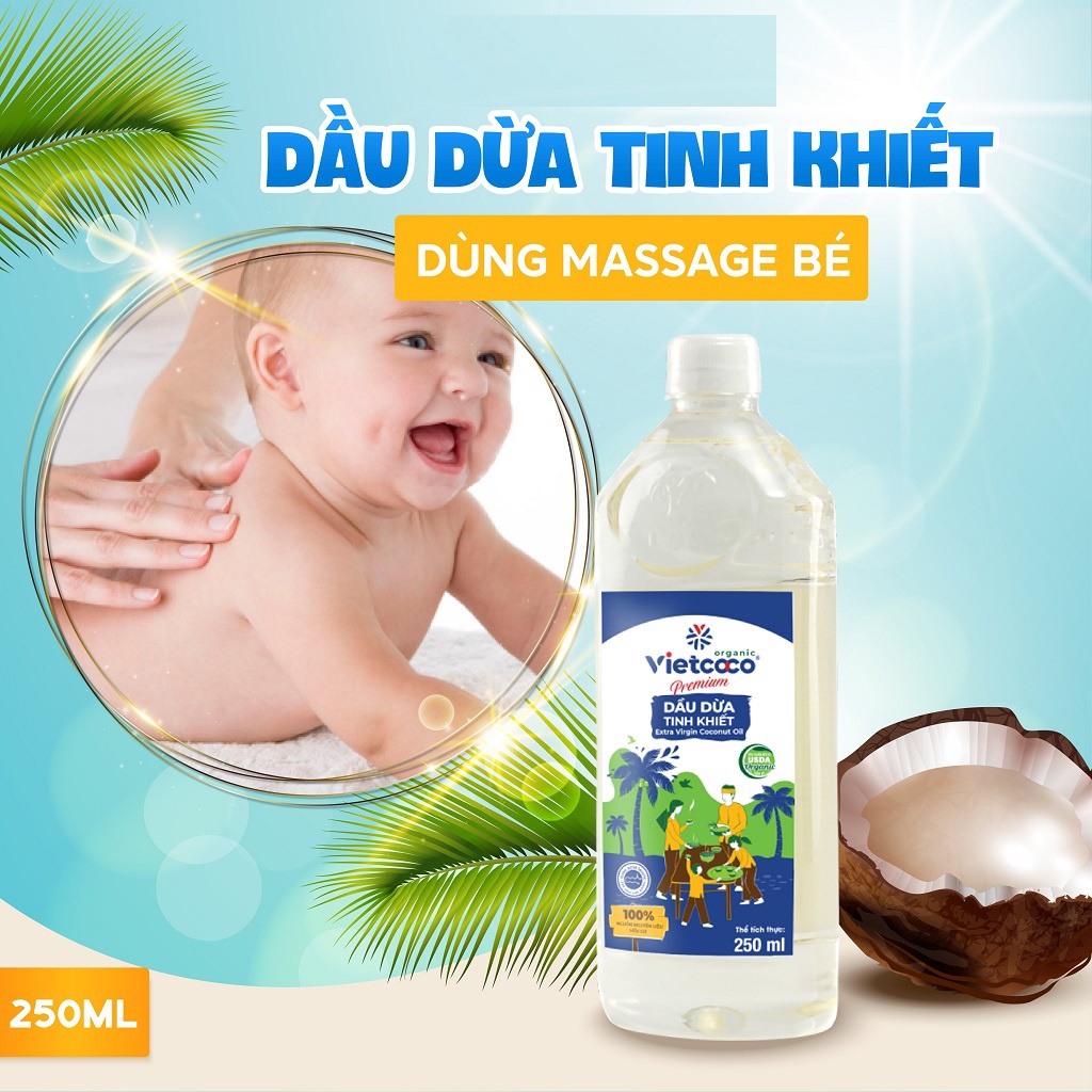 Combo 5 chai Dầu Dừa Organic 1lit - Vietcoco