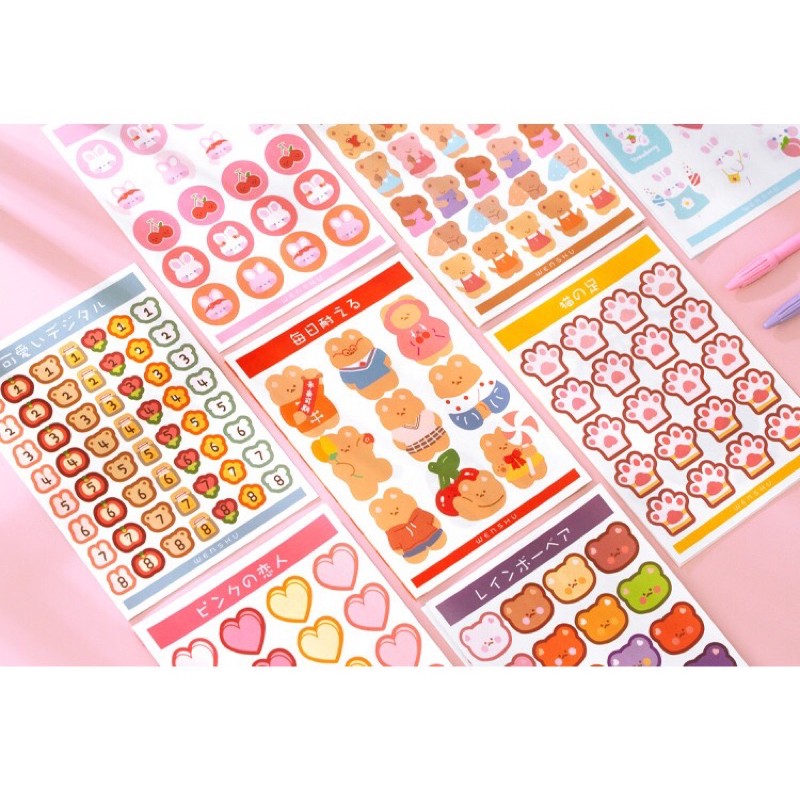 🧸Sticker40 Mẫu dán trang trí deco cute