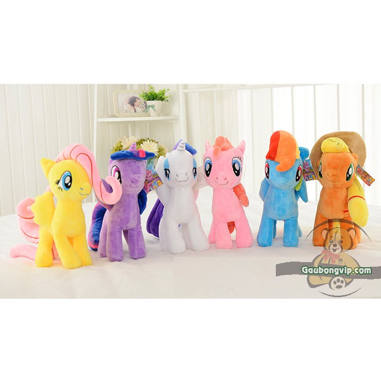 Ngựa bông My Little Pony 30-40cm đáng yêu cho bé (nhung mịn + bông trắng)