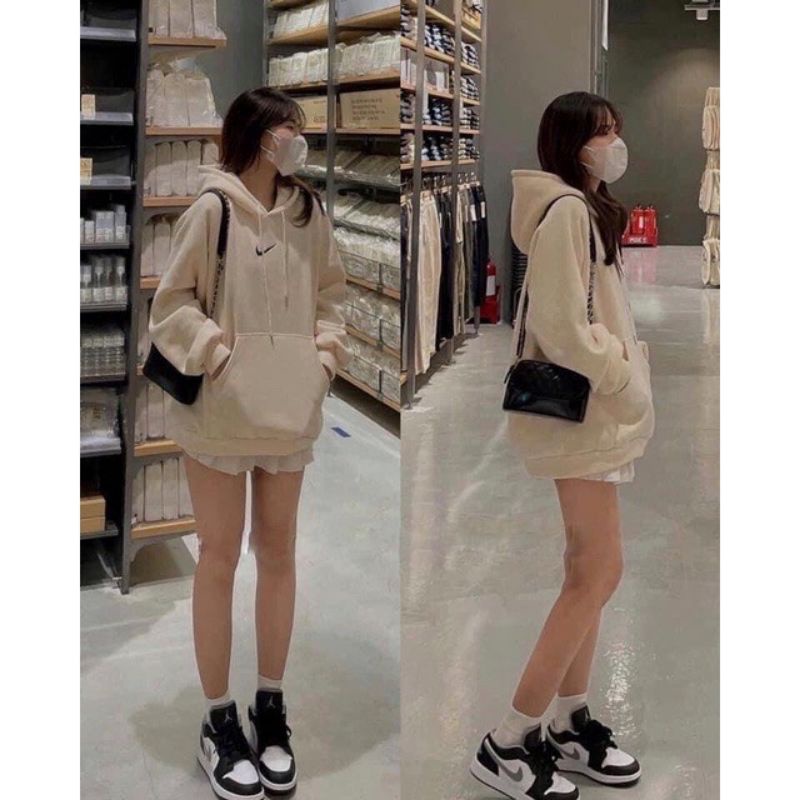 Áo hoodie dấu phẩy nhỏ in giữa ngực HARIQUEEN