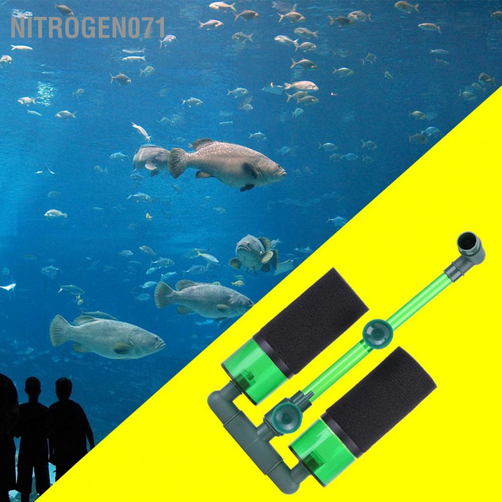 Nitrogen071 2 Types Aquarium Double Head Biochemical Sponge Foam Filter Fish Tank Equipment
