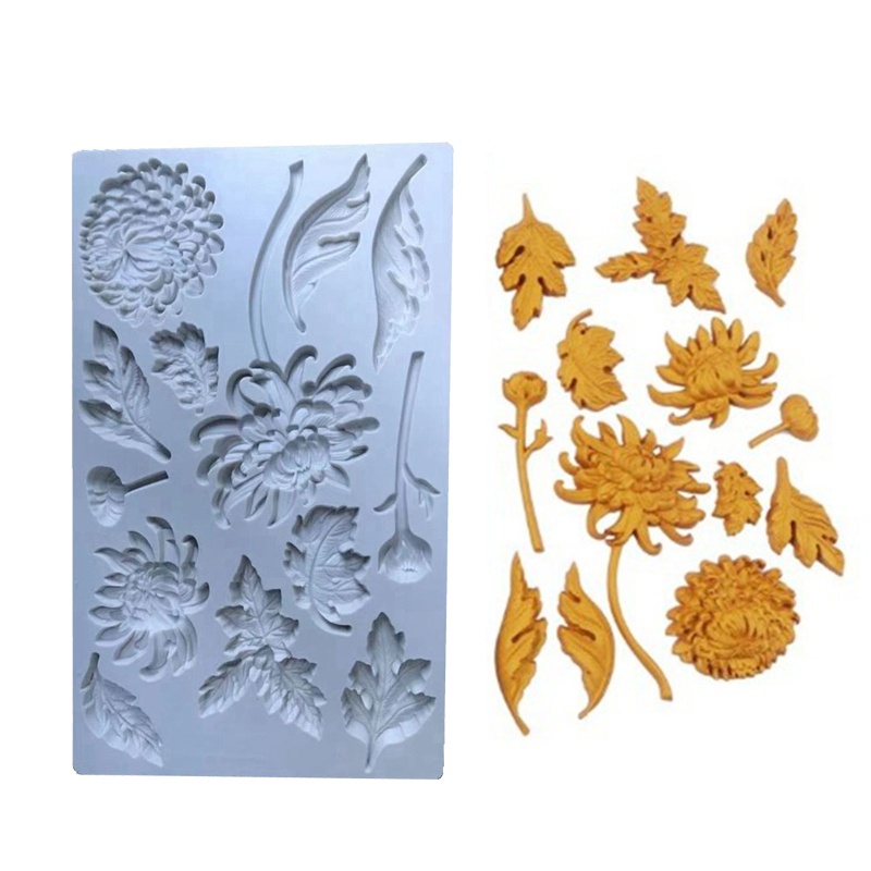 Khuôn Silicone Tạo Hình Hoa Cúc Làm Xà Phòng DIY