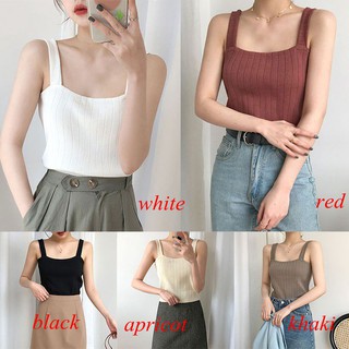 Áo Dây Camisole Màu Trơn Kiểu Dáng Hàn Quốc