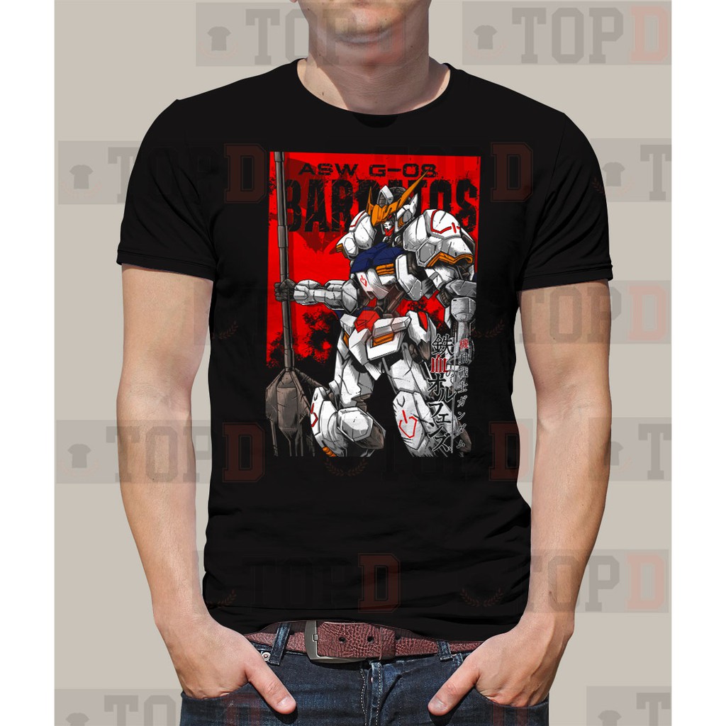 Áo thun in hình Robot Gundam Iron Blooded Barbatos cá tính cho nam và nữ