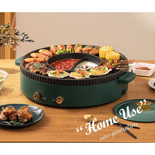 Bếp lẩu nướng đa năng 2 trong 1 (50cm) - với chức năng vừa lẩu lẩu vừa nướng không khói - siêu tiện dụng &amp; ngon miệng
