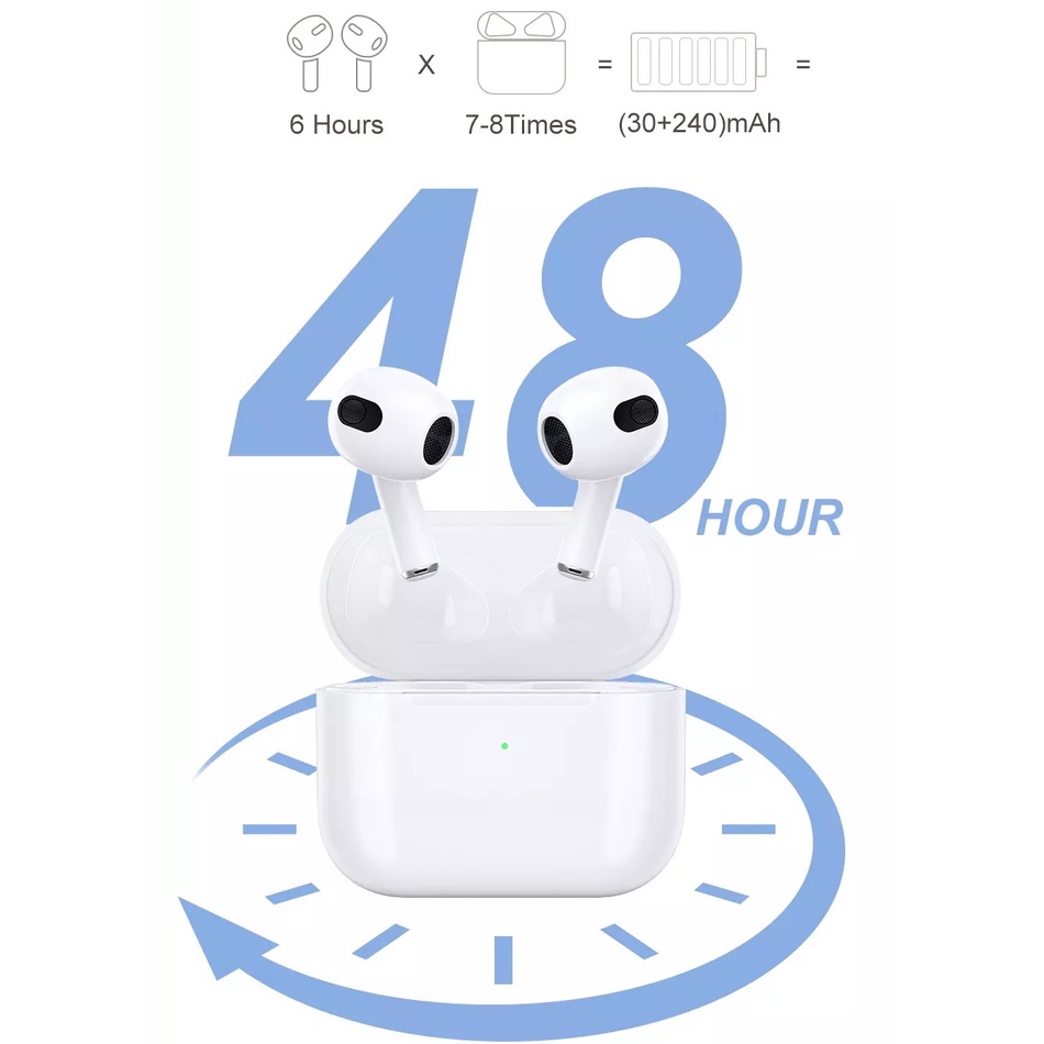 Tai nghe không dây WIWU Airbuds 3 tích hợp sạc không dây , tặng kèm ốp . Hàng chính hãng nhập khẩu