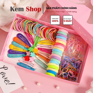 220 Dây Cột Tóc Trong 1 Túi Cho Bé Nhiều Màu Sắc Phiên Bản Hàn Quốc SOOMIN