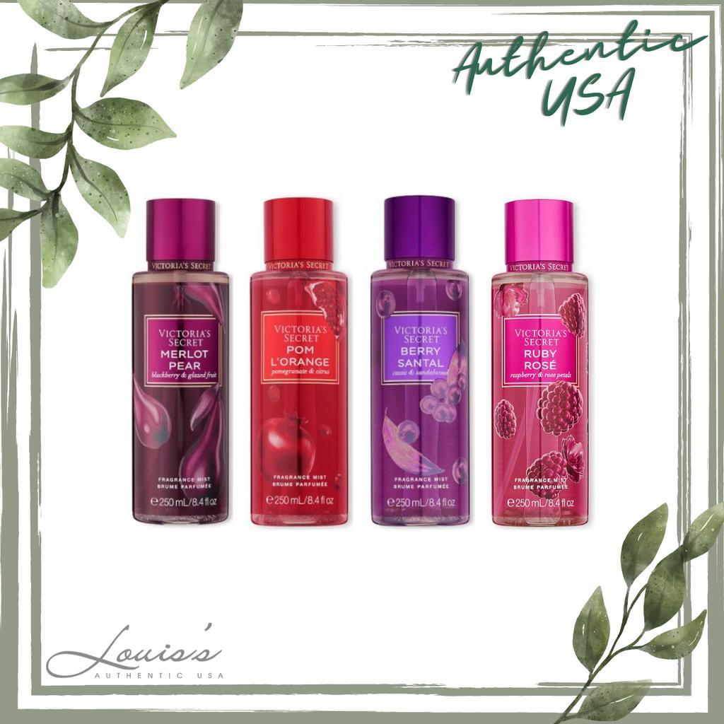Body mist POM L'ORANGE , BERRY SANTAL , MERLOT PEAR / Xịt thơm toàn thân Victoria's Secret Auth Mỹ