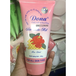 Sữa rửa mặt hoa hồng dona 150ml