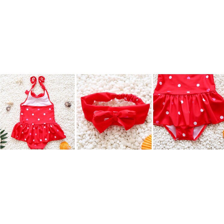 [ TẶNG KÈM BĂNG ĐÔ ] SET BIKINI CHO BÉ GÁI 1 - 5 TUỔI hàng quảng châu