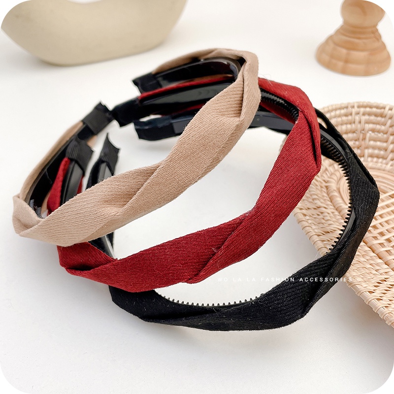 Băng Đô Màu Trơn Thiết Kế Đơn Giản Thời Trang Phong Cách Hàn Quốc Cho Nữ