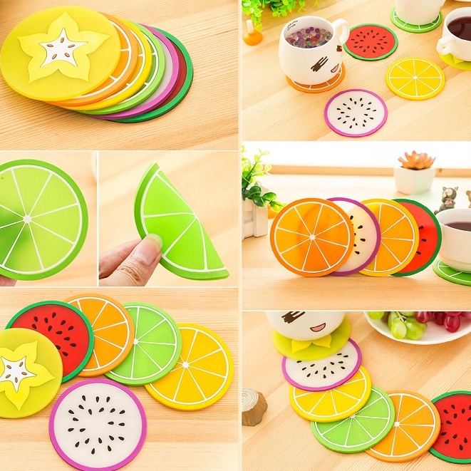 Lót Ly Lót Cốc Hình Trái Cây Tươi Mát Nhiều Mẫu Lựa Chọn