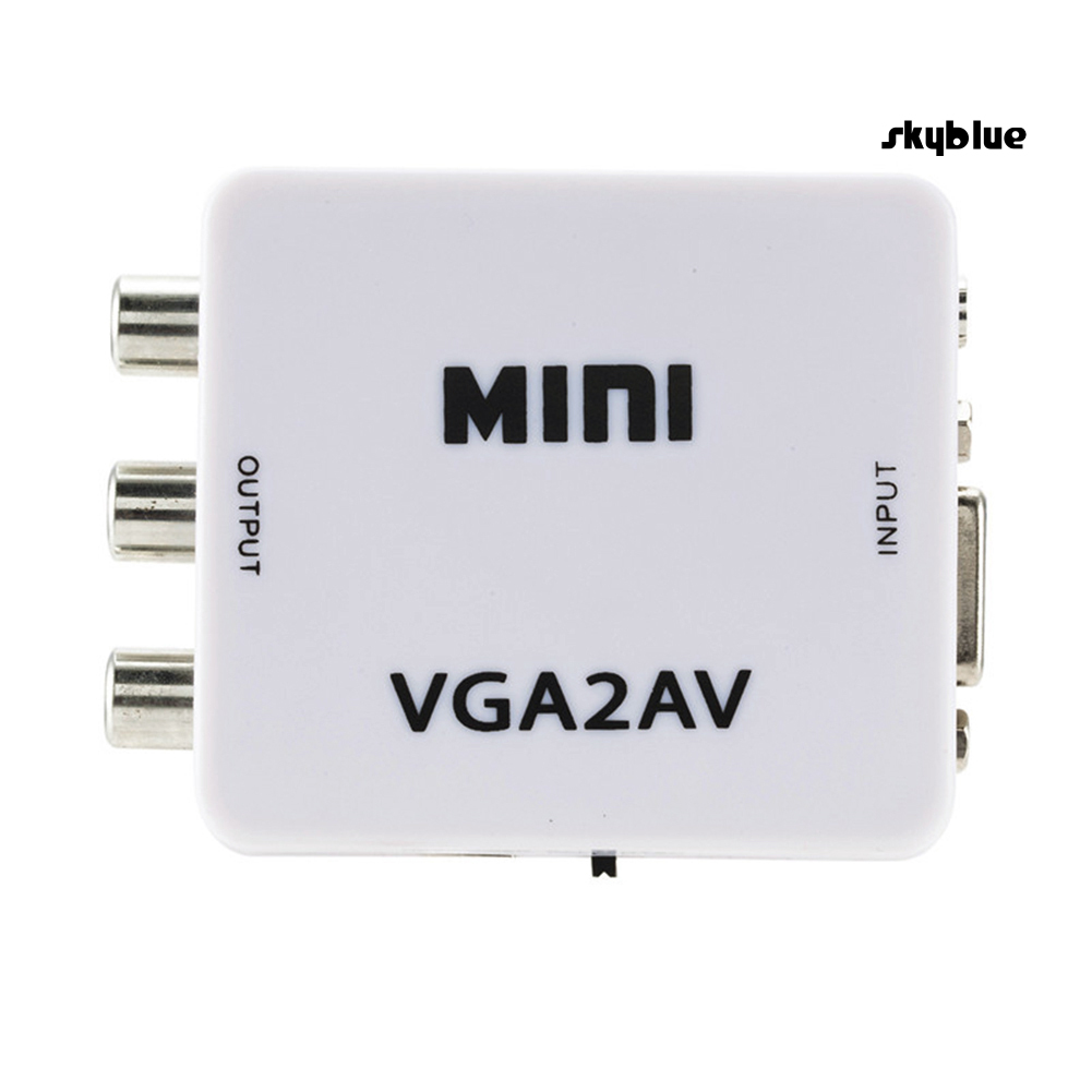 Bộ Chuyển Đổi Âm Thanh 1080p Mini Vga Sang Rca / Av / Cvsb + Cho Hdtv / Pc