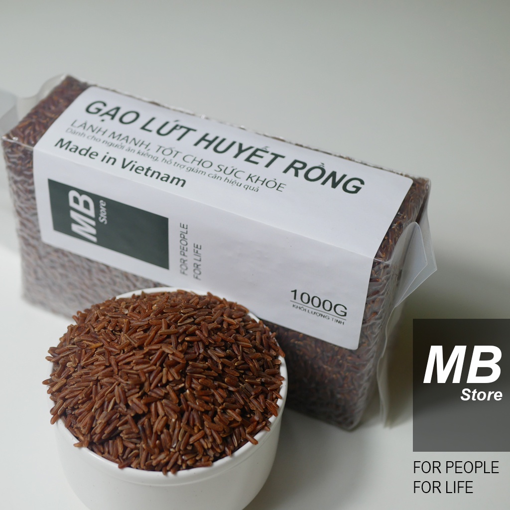 Gạo Lứt Huyết Rồng, Gạo Lứt Giảm Cân, Gạo Lứt Ăn Kiếng Túi 1KG MB Store