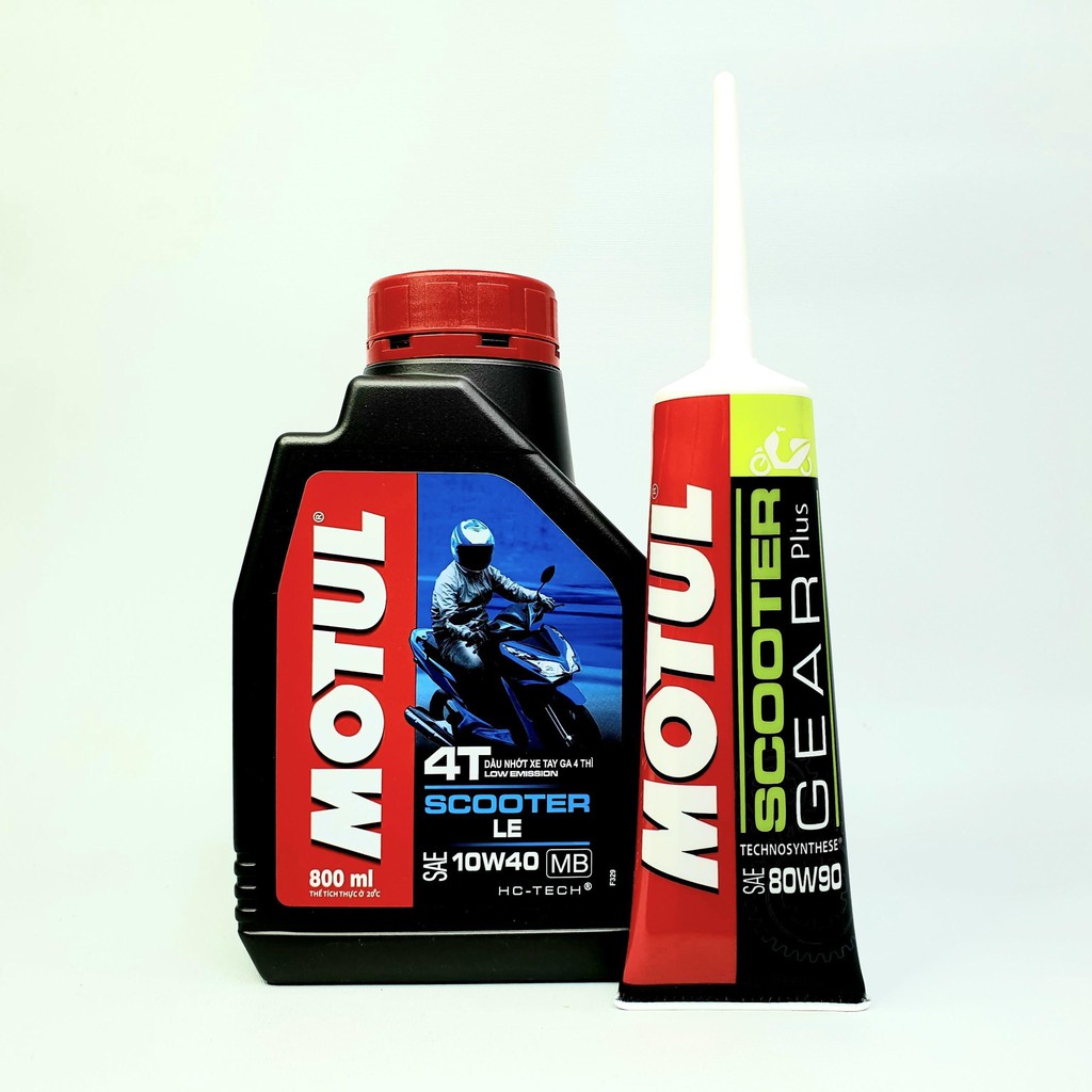 COMBO NHỚT TAY GA MOTUL SCOOTER LE 10W40 800ml + NHỚT LÁP MOTUL