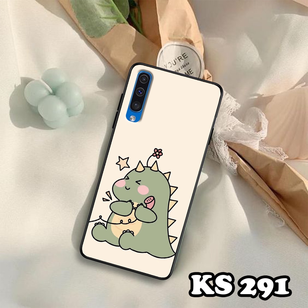 Ốp lưng Samsung A50 - A50s - A70 - A70s - Ốp Samsung in hình khủng long DinoCute - Lưng nhám viền TPU