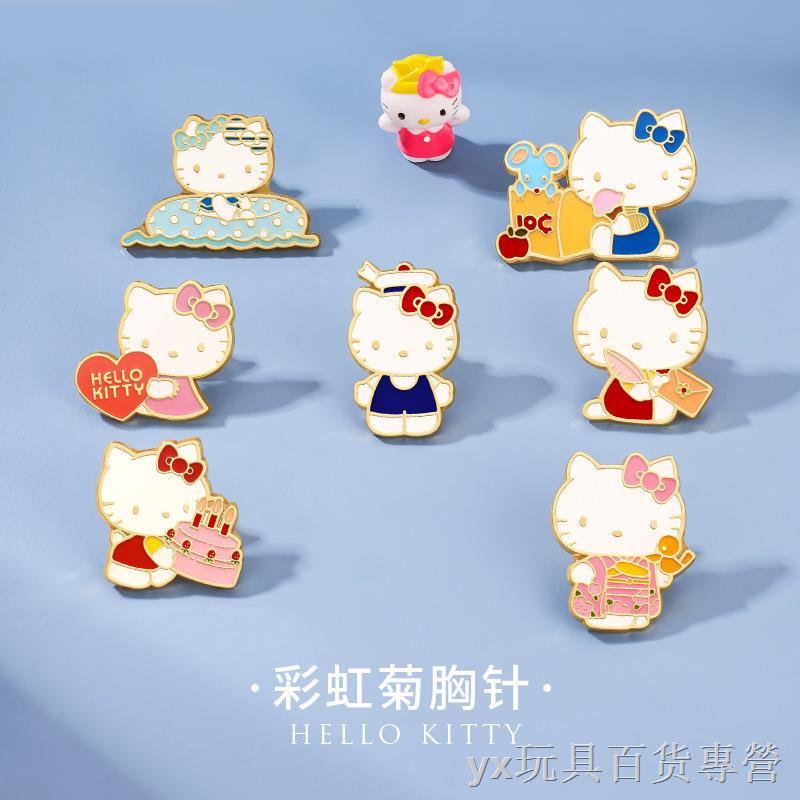 Sanrio ☞❡┋Ghim cài áo hình Hello kitty dễ thương cho nữ sinh trung học