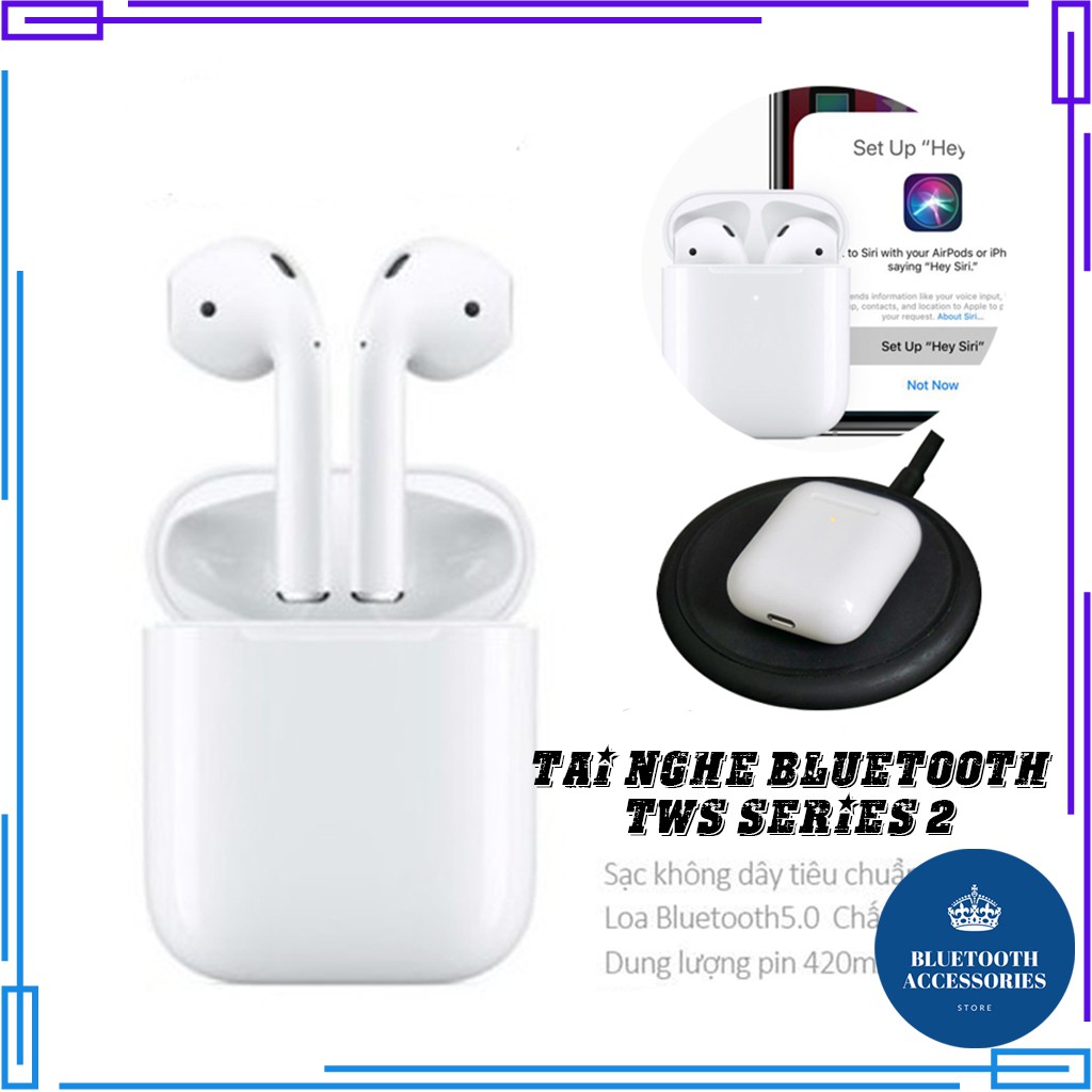 Tai Nghe Bluetooth, Tai Nghe Không Dây Seri 2 Nâng Cấp Cảm Ứng Cảm Biến - Định Vị Đổi Tên Sạc Không Dây Qi, Dùng Mọi HĐH | BigBuy360 - bigbuy360.vn