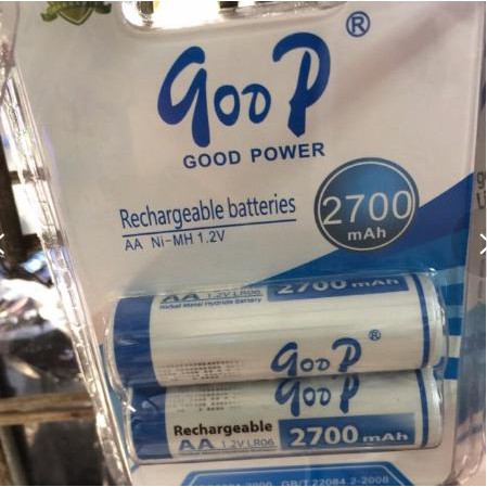 Pin sạc 2700 mAH AA 1,2v