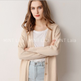 Áo Len Cardigan Dáng Dài Basic Cho Nữ Hàng Đẹp - MINT Lala