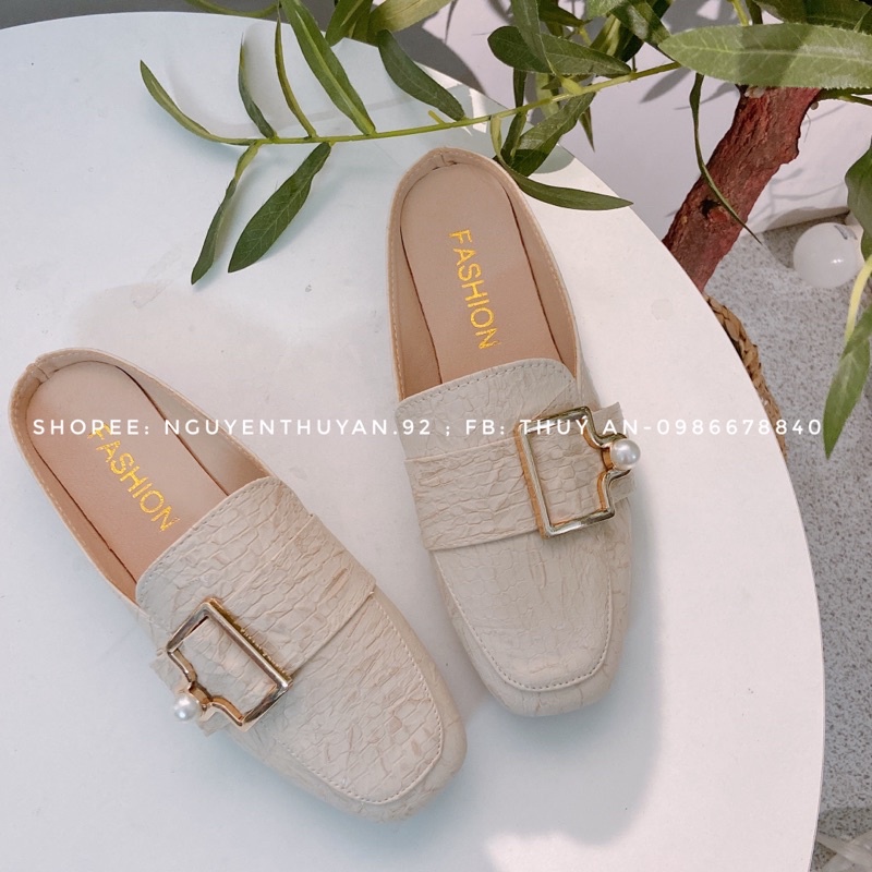 Sục hài da sần đế êm siêu nhẹ 2cm