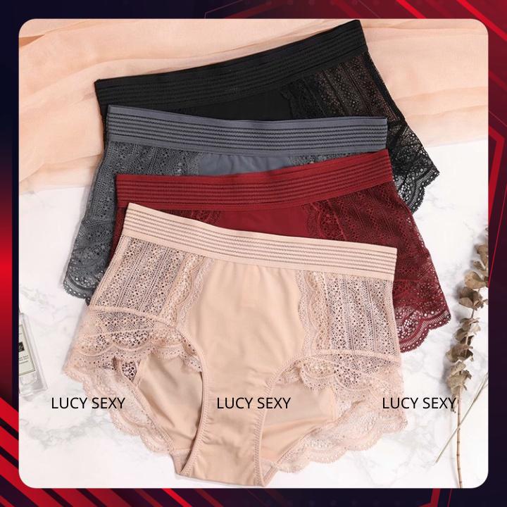 ,Quần chip Pink Magic ren cạp cao big size C393