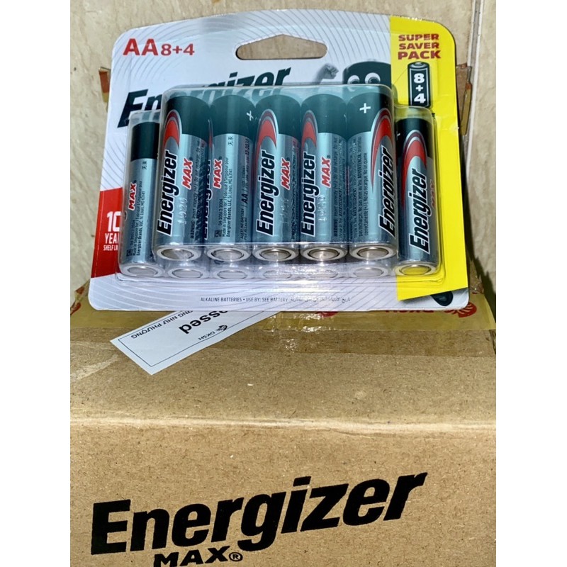 Combo Khuyến Mãi [3-6-12] viên Pin Tiểu AA Energizer Alkaline 1.5V (Nhập Khẩu Singapore)[Chính Hãng 100%]