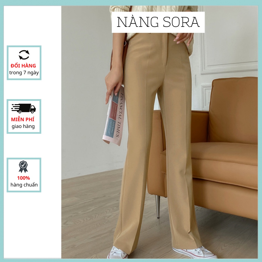 Quần tây công sở nữ đẹp cao cấp phong cách Hàn Quốc ống đứng lưng cao kiểu dáng cơ bản basic QT01