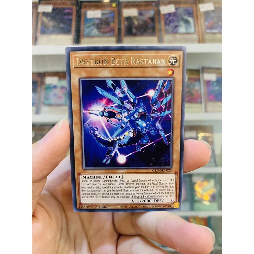 Thẻ Bài YugiOh! Mã GEIM-EN025 - Drytron Beta Rastaban - Rare - 1st Edition