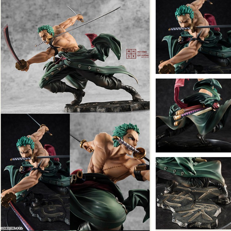 Mô hình One Piece Zoro 3000 thế giới có 2 đầu 3 vòng hắc kiếm  cao 21cm nặng 800gram bản cao cấp , figure mô hình anmie