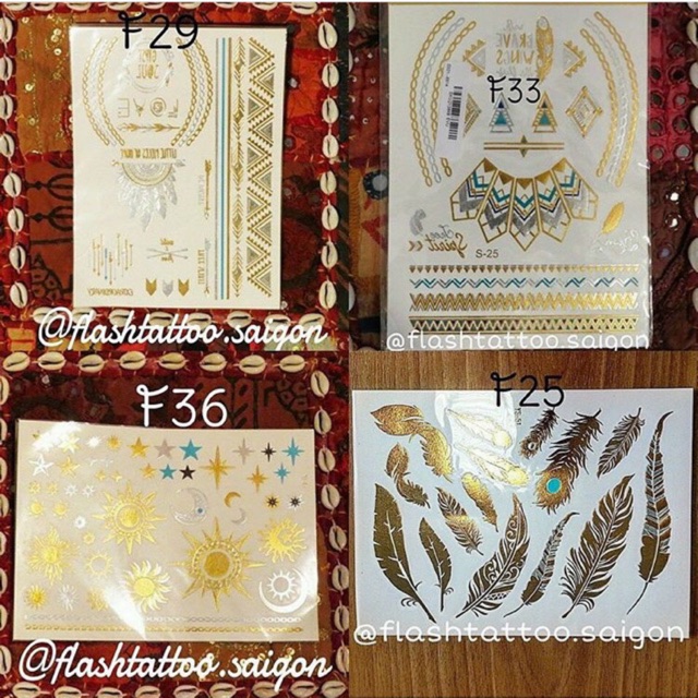 Flash tattoo Hình xăm ánh kim đi biển & Fes vô nước thỏai mái 💕✨