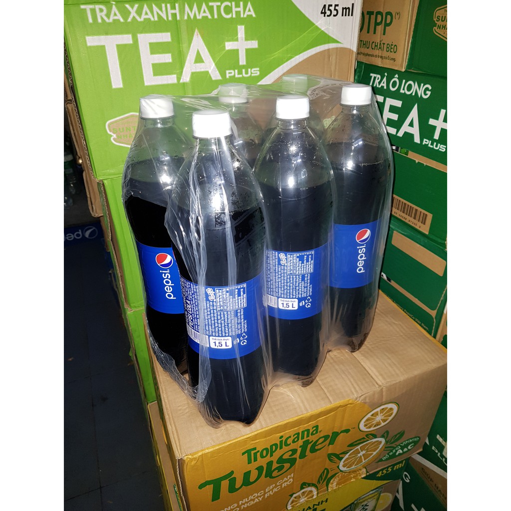 Nước Ngọt Có Gas Pepsi Cola Soft Drink Chai Nhựa PEP 1.5 lít Date Luôn Mới