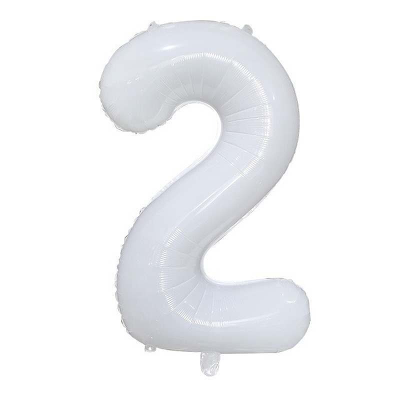 Bong Bóng Lõi Nhôm Hình Số Màu Trắng Đen 32 Inch 0 1 2 3 4 5 6 7 8 9
