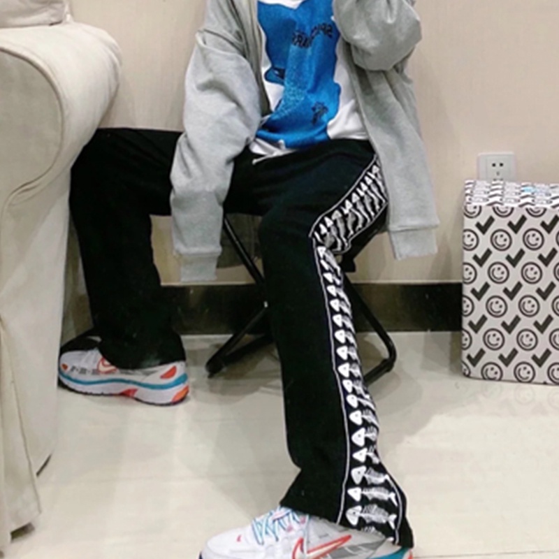 Quần dài thể thao ống rộng thời trang Hàn Quốc