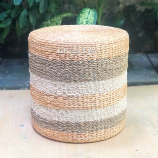 Bàn trà thấp trang trí nội thất phòng khách phong cách vintage, bèo tây kết hợp cói/ Hyacinth table for living room