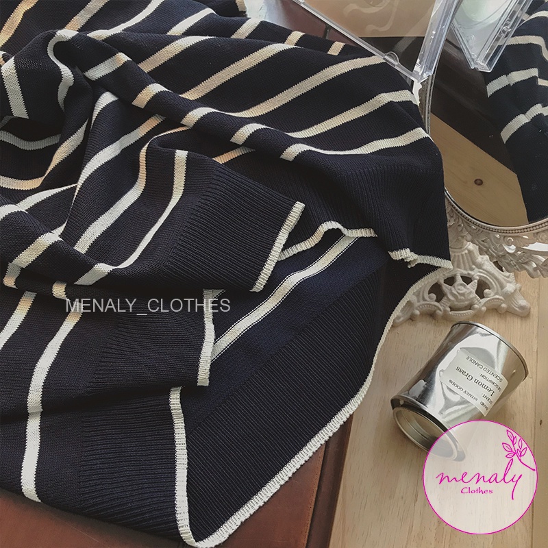 Áo len mongtoghi cộc tay hàn quốc AH038, mẫu áo len mỏng cổ đức thích hợp mùa hè thu mát mẻ | BigBuy360 - bigbuy360.vn