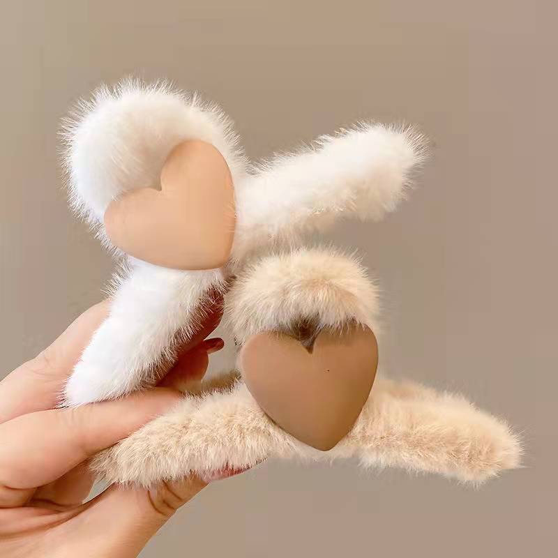 Kẹp tóc hình cá mập phủ lông dễ thương thời trang thu đông cho nữ RYT