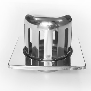 Cầu thoát sàn chắn rác ban công sân vườn Inox 304 KT 12 x 12cm phi 60