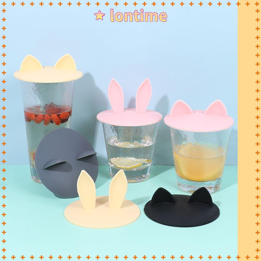 Nắp Đậy Cốc Nước Giữ Nhiệt Không Độc Hại Hình Tai Thỏ Có Thể Tái Sử Dụng Ốp