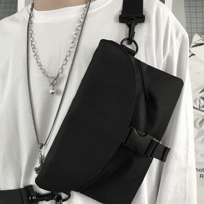 12784 personality hip hop Korean version of men and women shoulder bag Messenger bag