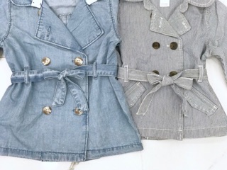 Áo khoác denim bé gái Carter