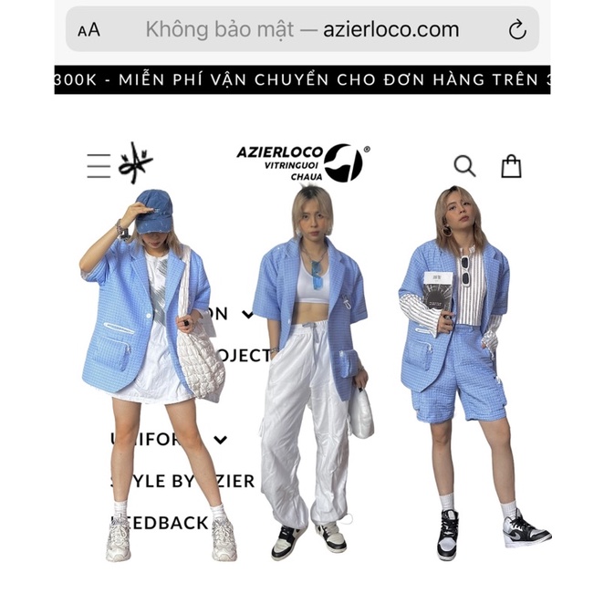 ÁO BLZAER THỜI TRANG NAM NỮ / AZIERLOCO / FORM RỘNG