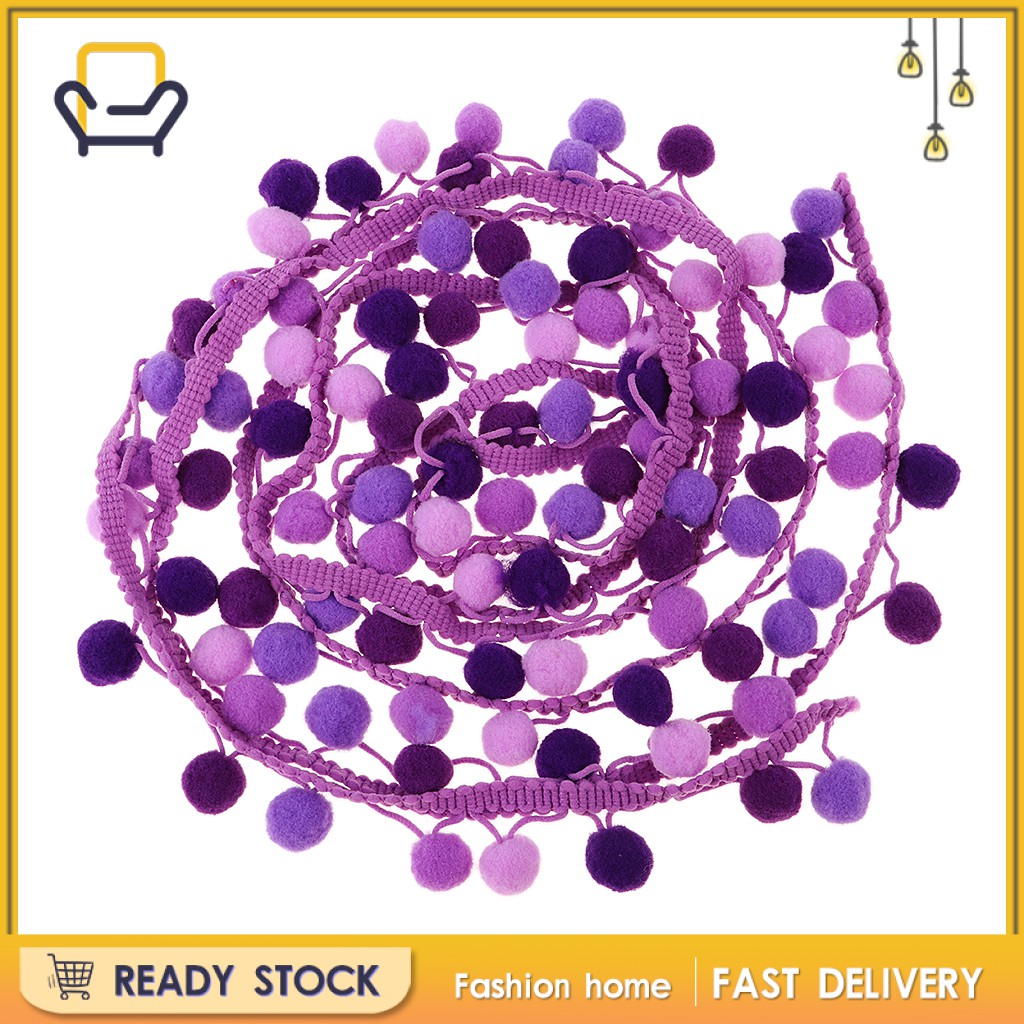 Dây Pompom 3 Yard 30mm Màu Đỏ