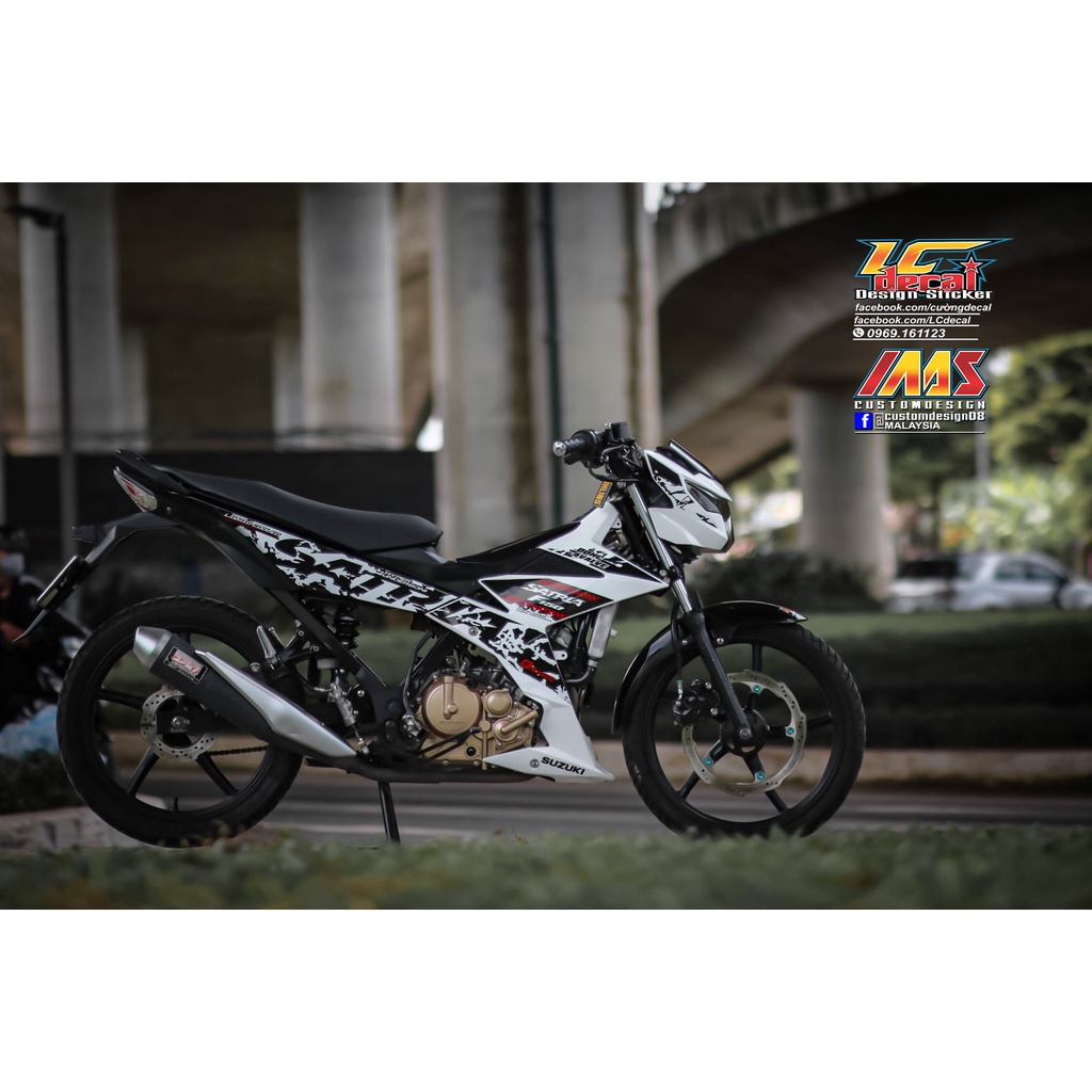 Tem rời satria trắng đen
