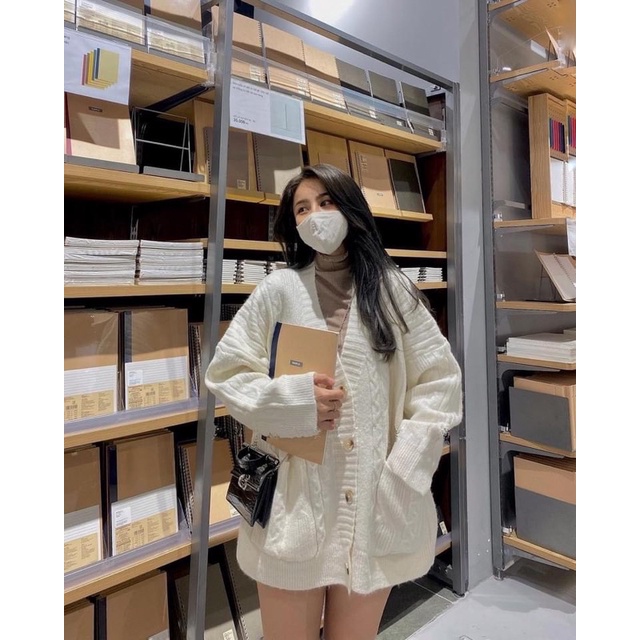 Áo cardigan form to chất nặng tay Kaylee