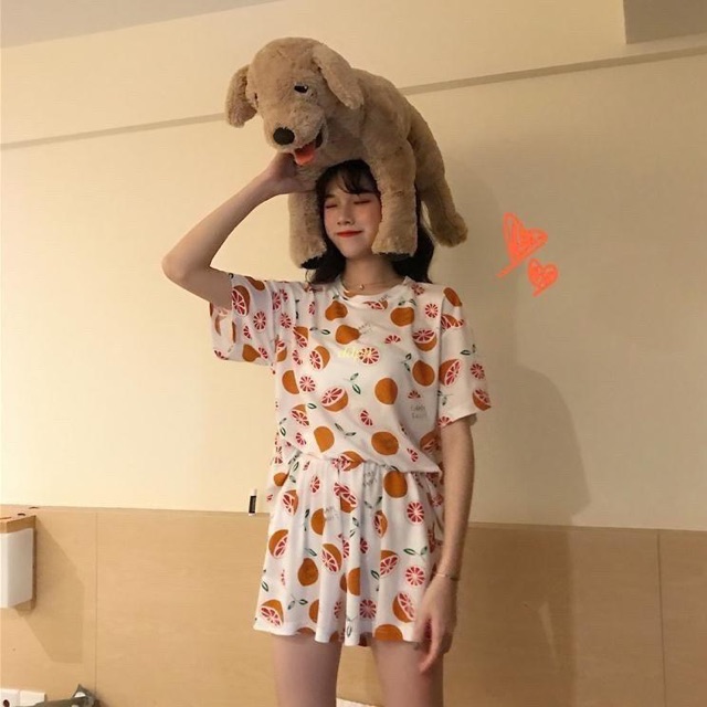 Bộ mặc nhà Hoa Quả nhiều màu