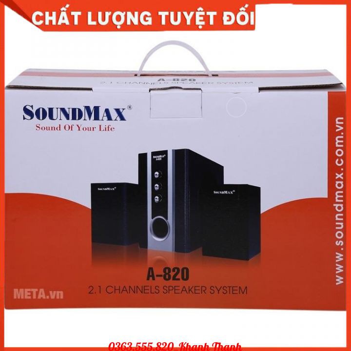 Loa 2.1 SOUNDMAX A820 Chính hãng - Bảo hành 12 tháng