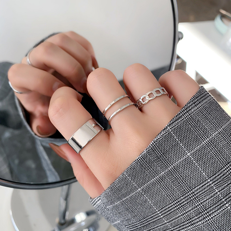  Set Nhẫn Kiểu Dáng Đơn Giản Thời Trang Cho Nữ