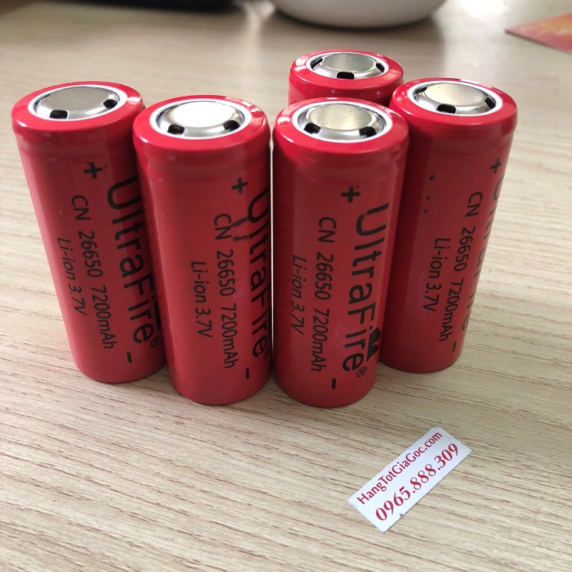 Pin sạc Ultrafire 26650 cỡ to, pin lithium cao cấp